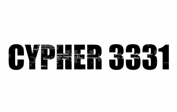 A typographical trailer for Cypher 3331